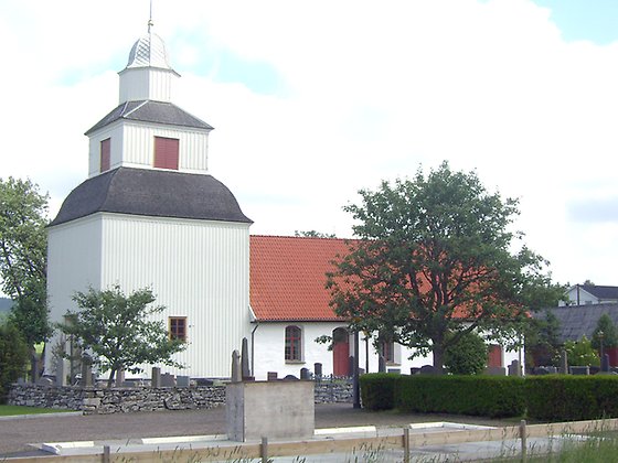 Fotografi av Sälltorps kyrka.