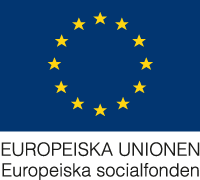 EU-flagga med texten "Europeiska Socialfonden"