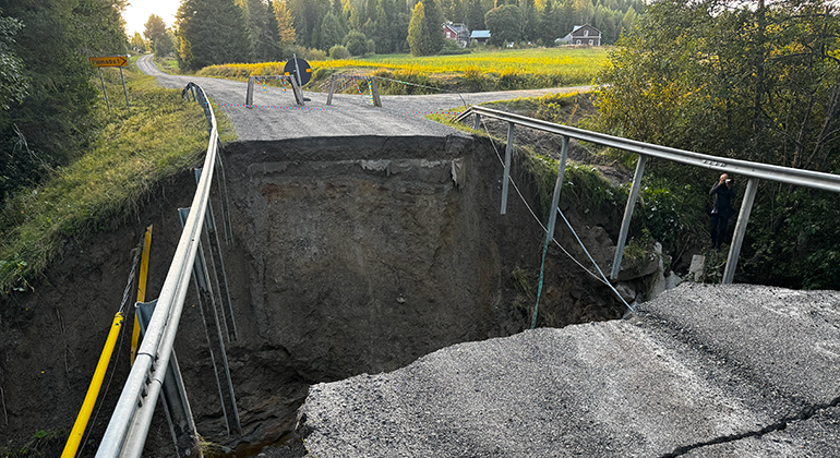Bortspolad väg