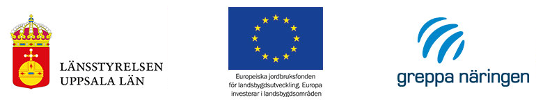 Logotyper för Länsstyrelsen, EU och Greppa