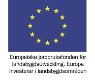 Logotyp för den europeiska jordbruksfonden för landsbygdsutveckling. Europa investerar i landsbygdsområden.