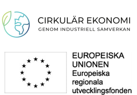 Projektets logotype och Europeiska regionala utvecklingsfondens logotype
