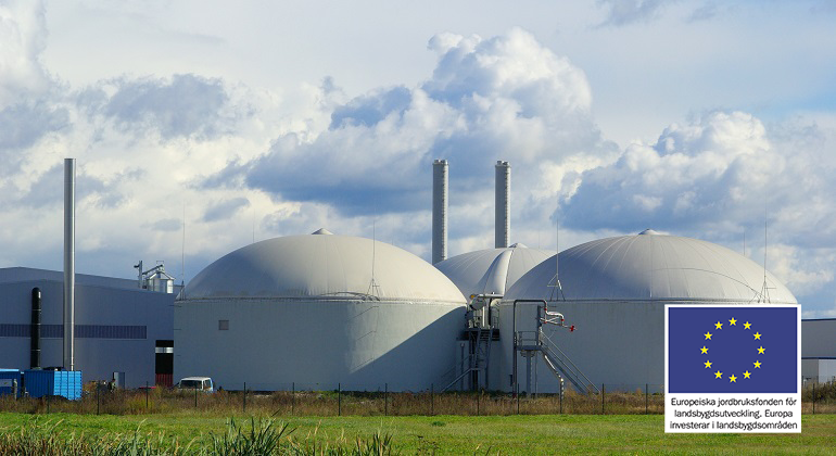 Ett foto av en biogasanläggning.