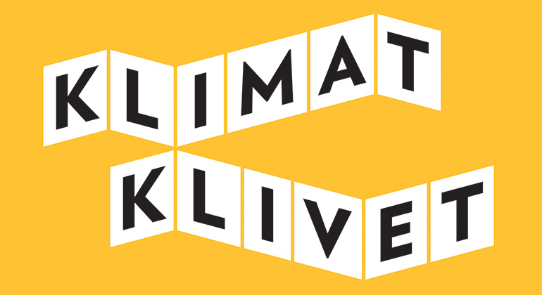 Logotyp klimatklivet på gul botten