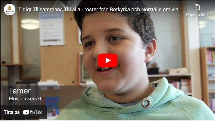 Tidigt Tillsammans Till alla - röster från Botkyrka och Norrtälje om vinster med förebyggande arbete (Youtube)