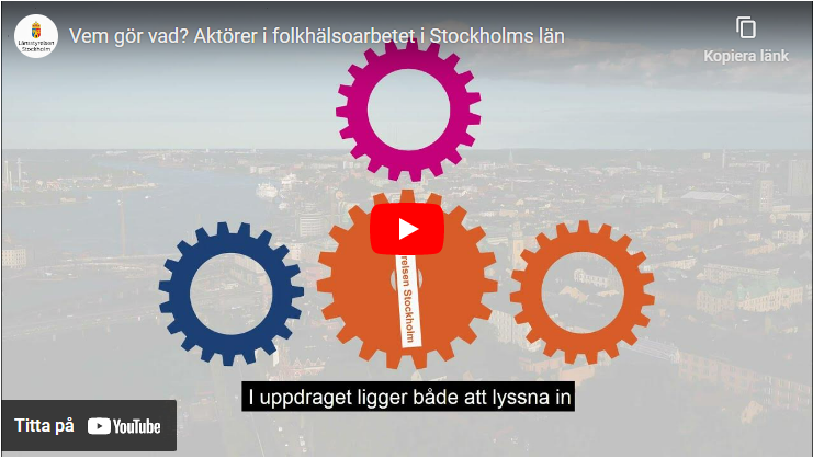 Vem gör vad? Aktörer i folkhälsoarbetet i Stockholms län (Youtube)