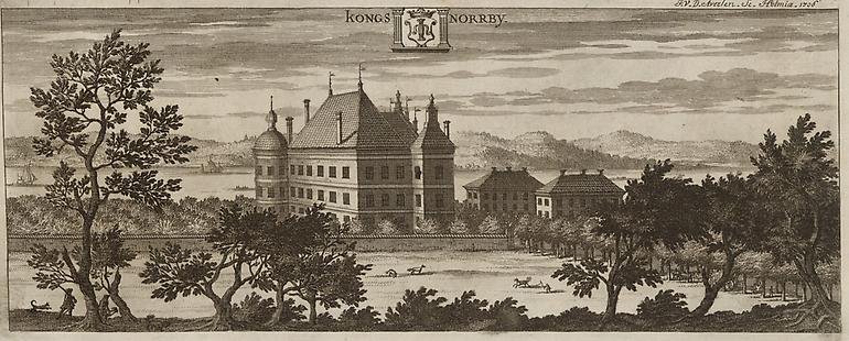Kungs Norrby slott avbildat omkring år 1700