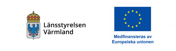 Logotyper för Länsstyrelsen Värmland och EU (Medfinansieras av Europeiska unionen).