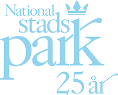 Logotyp Nationalstadsparken 25-årsjubileum.
