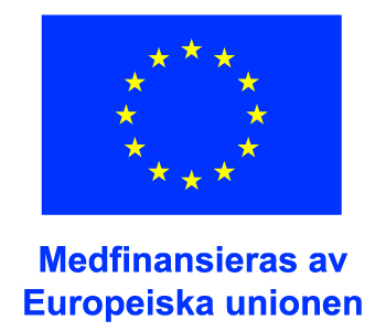 EU-flagga med texten "Medfinansieras av Europeiska Unionen"
