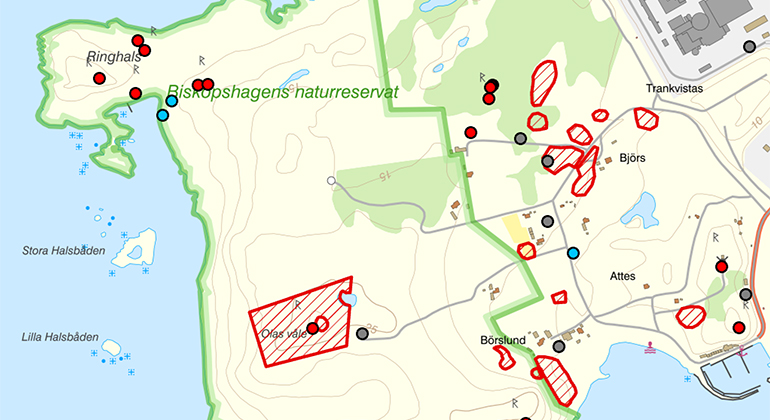 Karta över undersökningsområdet