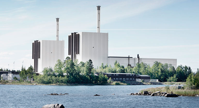 Bilden visar Forsmarks kärnkraftverk