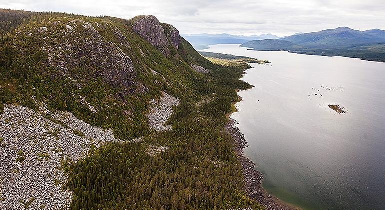 Fjällnära skog och vidsträckt landskap i Lappland