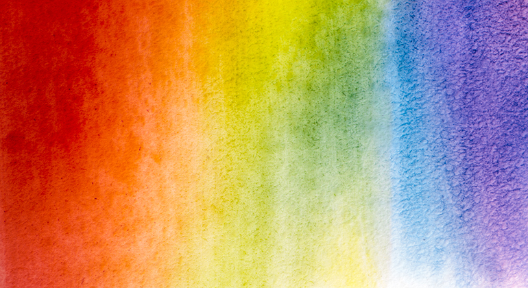 Pridefärgerna målade med vattenfärg