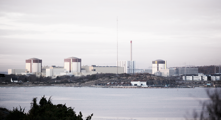 Bilden föreställer Ringhals kärnkraftverk.