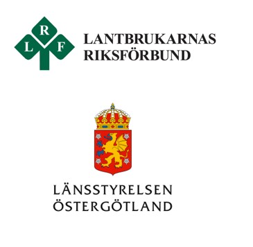 Logotyper Lantbrukarnas Riksförbund och Länsstyrelsen Östergötland