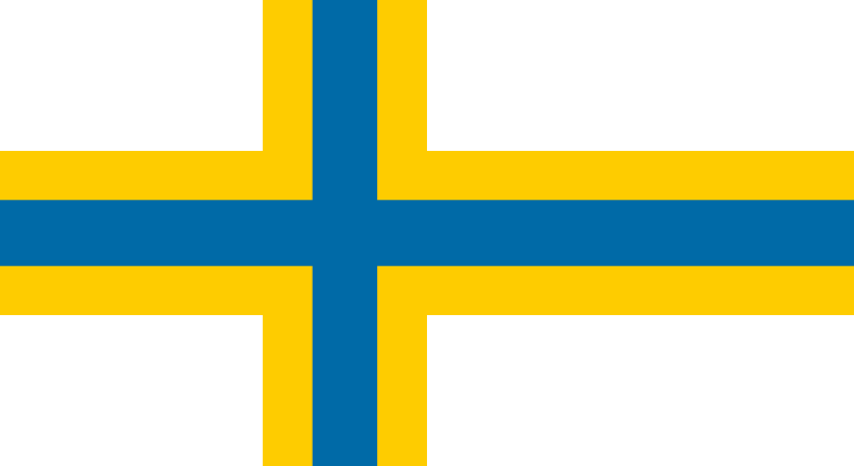 Den sverigefinska flaggan. 