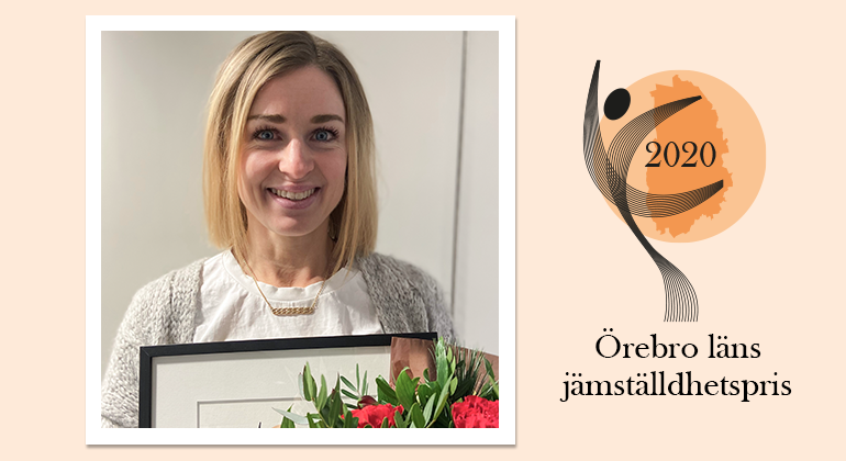 Foto på vinnaren av Örebro läns jämställdhetspris 2020 Magdalena Åsgärde