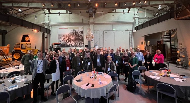 Konferensens deltagare på Munktellmuseet i Eskilstuna.