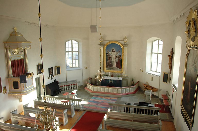 Interiör i Lännäs kyrka