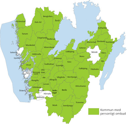 Karta personligt ombud Västra Götaland