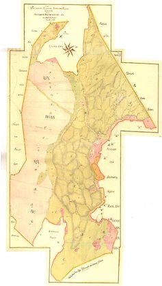 Utmarkskarta över Steninge, Nortorp och Äskered från 1793