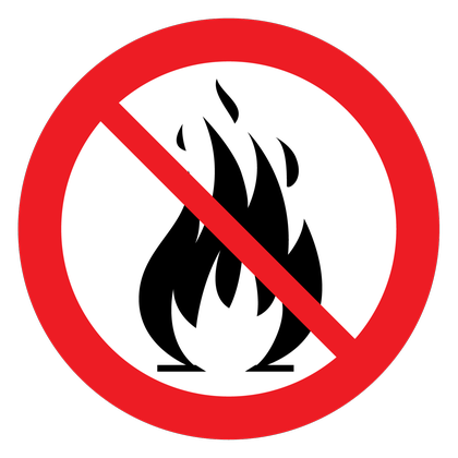 Symbol på en överstruken eld