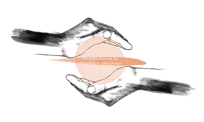 Illustration av två människor som skakar hand