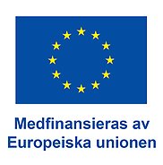 Logotyp för EU med text "medfinansieras av Europeisk unionen". 