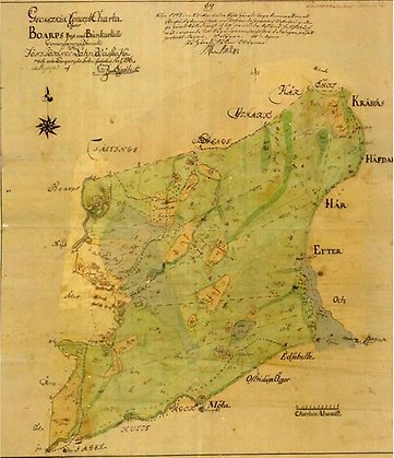 Karta över Boarp 1796