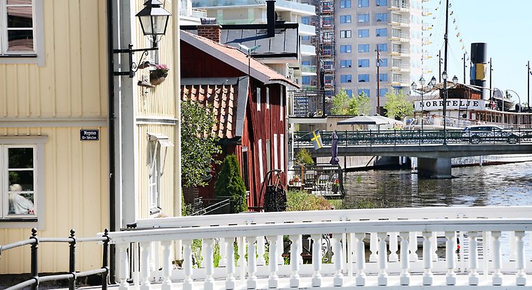 Foto på stadsdel i Norrtälje.