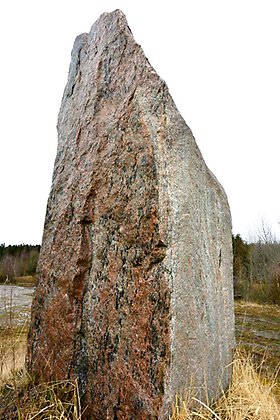 Fotografi på en stor sten Hallandsgnejs