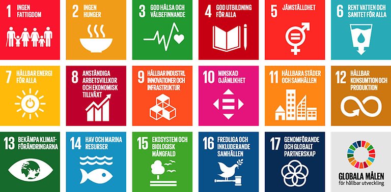 Alla 17 Agenda 2030 mål