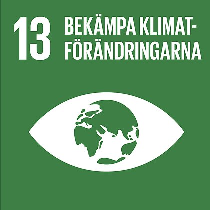 Ikon för mål 13 - Bekämpa klimatförändringar