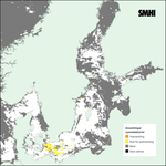Tolkning av satellitkarta över Egentliga Östersjön 24/8. Källa: SMHI